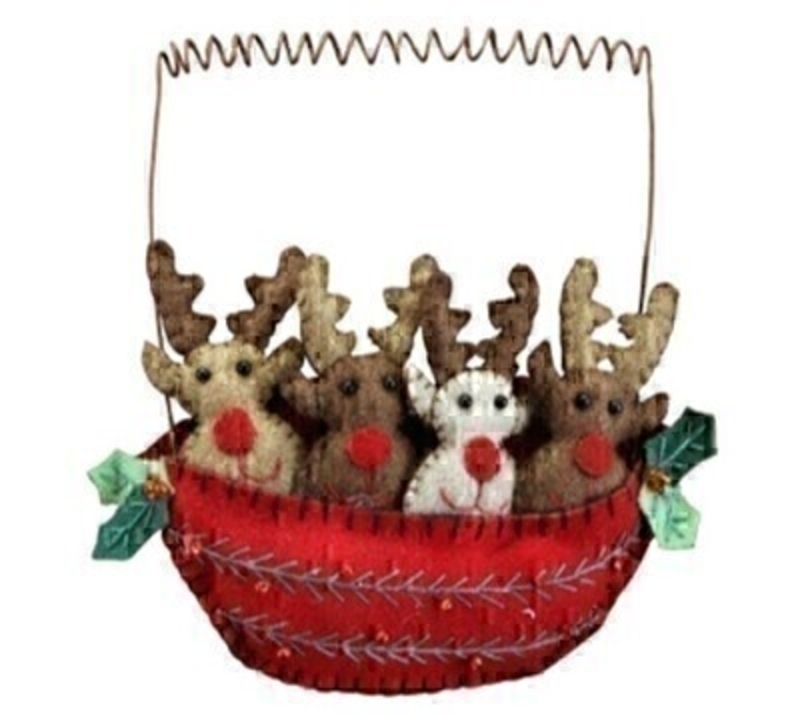 Gorgeous felt stitched Rudolph Reindeers in a boat hanging Christmas Tree decoration by designer Gisela Graham. What a jolly addition to your Christmas tree.  This fesive Christmas tree ornament by Gisela Graham will delight for years to come. It will compliment any Christmas Tree and will bring Christmas cheer to children at Christmas time year after year. Remember Booker Flowers and Gifts for Gisela Graham Christmas Decorations.